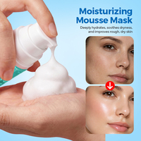 Masque en feuille sans rinçage Deep Moisturizing Oxygen Cloud Surf, tonique moussant à l'hyaluronate de sodium pour peaux ternes, marque privée