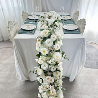 Magnifique chemin de table blanc pour mariage, longueur et couleur personnalisables, décoration de fête, nouvel an, Saint-Valentin, Pâques, fête des mères
