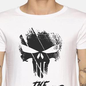 Marque privée en gros royaume-uni vêtements crâne noir imprimé sérigraphie t-shirts pour hommes et femmes grande taille jersey tissu - Product Image 5