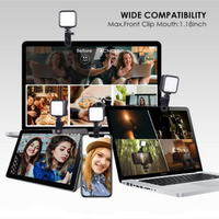 Nouveau Offre Spéciale Smartphone LED Selfie Anneau Lumière Portable MINI Remplissage Lampe Clip Extérieur Noir En Plastique Réglable Luminosité USB