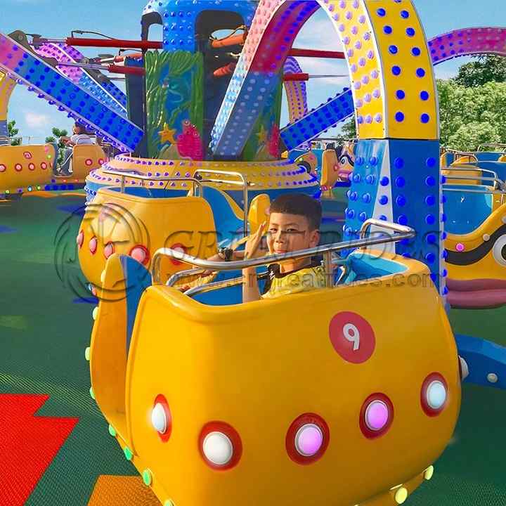Octopos Rides Fiberglass Amusement Park Rides Park Rotating Automatic Octopus Rides ...