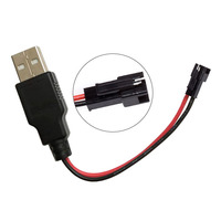 Enchufe macho USB a Cable de terminal de para juguete, barco de Control remoto, paquete de batería de coche, componentes electrónicos para carga USB