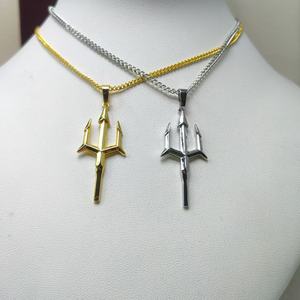 Collar con Colgante Poseidon Trident 2026, Impermeable, Acero Inoxidable 316L, Cadena de Bambú en Color Dorado y Acero, Estilo Hip-Hop, Unisex, Nicho - Product Image 3