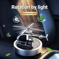 Diffuseur d'huiles essentielles JL Solar Power à rotation automatique, diffuseur d'air de voiture de luxe et tendance en forme d'hélicoptère, parfum aromathérapie
