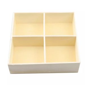 Petit artisanat en bois personnalisé, caisse en contreplaqué maison noël bijoux cadeaux emballage organisateur de stockage sans couvercle 4/6/9 grilles boîte en bois - Product Image 5