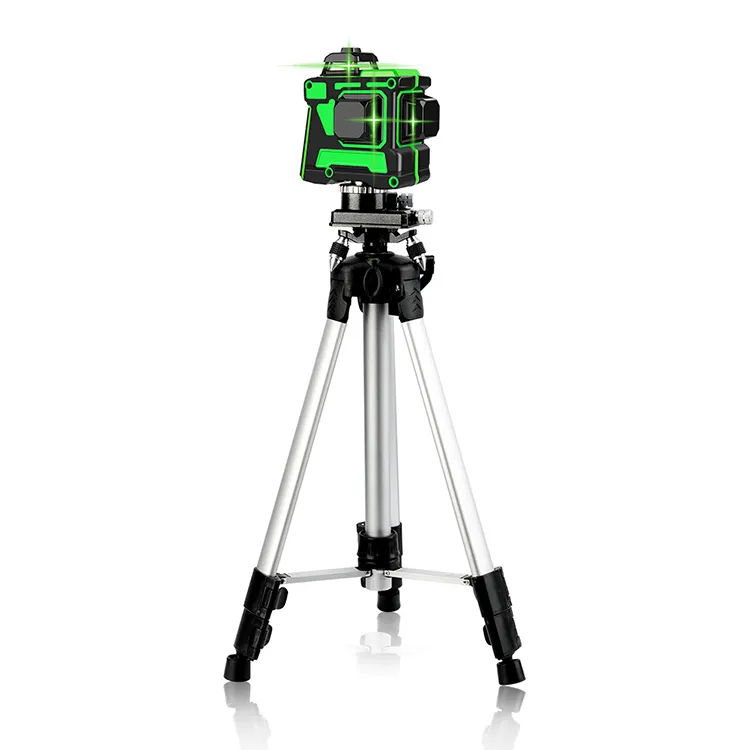 Tolcat wall-to-ground integrated rotating green laser level with 12 lines 3D of large capacity comes that fast battery