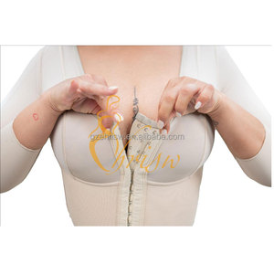 <span class=keywords><strong>Faja</strong></span> con sujetador de manga Control de barriga Cuerpo completo Busto Envoltura Fajas originales colombianas Recuperación postoperatoria Mujeres - Product Image 2