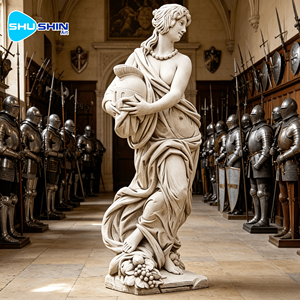 Famosa <span class=keywords><strong>Estatua</strong></span> Clásica de la <span class=keywords><strong>Diosa</strong></span> Griega <span class=keywords><strong>Atenea</strong></span> en Mármol Blanco Natural, Diseño Europeo, para Uso en Jardines Exteriores - Product Image 5