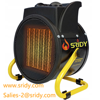 Mini radiateur électrique en plastique 1500W PTC, rapide, portable, 220V, avec télécommande, étanche, éclairage, thermostat réglable, pour bureau