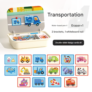Puzzles portables en boîte avec animaux, véhicules et personnes, jeu d'association, jouets éducatifs, jouets de voyage <span class=keywords><strong>pour</strong></span> enfants - Product Image 2