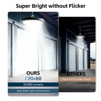Projecteur LED High Bay 150W Ultra Mince 48mm, Nouveau Design de Moule Exclusif, Driver Intégré Indépendant, Économe en Énergie