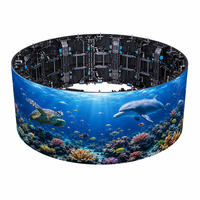 Écran LED personnalisé en forme de vague, mur vidéo incurvé, cercle de scène P3.91 P4.81, écran LED circulaire flexible