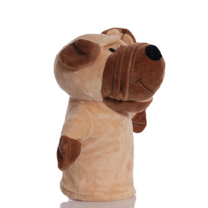 Marioneta de mano de animales súper suave personalizada, oso para aliviar el estrés de los niños, juguetes de peluche, técnica lavada, relleno de algodón PP para bodas - Product Image 6