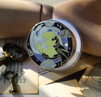Nouvel Arrivage : Support de Téléphone Magnétique en Alliage de Zinc avec Logo Personnalisé, Motif Fée Dragon en Émail Dur Métallique, Badge Adhésif pour Kindle