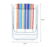 Chaises de plage pliantes compactes et basses pour le camping, en acier enduit de poudre, résistantes et durables, pour l'extérieur