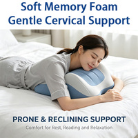 Coussin de dossier ergonomique avec rembourrage en mousse à mémoire de forme, respirant, multifonctionnel, oreiller de lecture pour lit (design minimaliste)