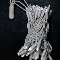 Guirlande lumineuse LED blanche froide 5 mm IP65 étanche, câble en caoutchouc blanc connectable, 24V 240V, décorations de Noël extérieures pour