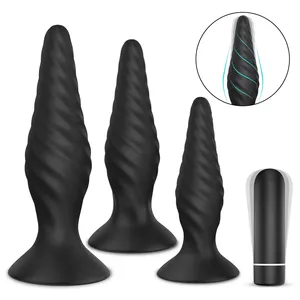 S-HANDE 3 Stks/set Siliconen Elektrische Schok Vibrerende Speeltjes Anale Butt Plug Ondergoed Voor Mannelijke Paar Anale Seksuele