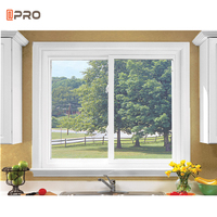Ventana Corredera de Aluminio Económica y Popular para Casa, Material de Vidrio Fijo, con Rejilla y Abreventanas, Perfil de Aluminio