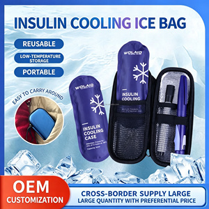Borsa Termica Portatile per Insulina con Pacchi Ghiaccio Riutilizzabili, Borsa Refrigerante per Medicinali per Diabetici - Product Image 1