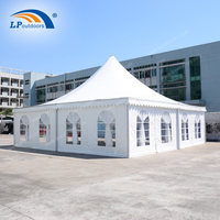 Tente de pagode de mariage transparente de luxe en aluminium de haute qualité de 10x10m pour 100 personnes embauchent un événement de fête