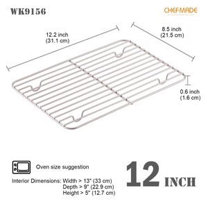 Chefmade WK9156 Made by Non Stick Carbon Steel Baking <b>Rack</b> 13'' Rectangular Baking Cooling <b>Rack</b> - Product Image 3