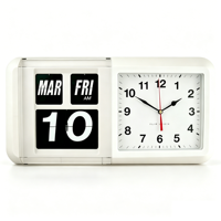 Horloge calendrier rectangulaire à affichage à feuilles mobiles