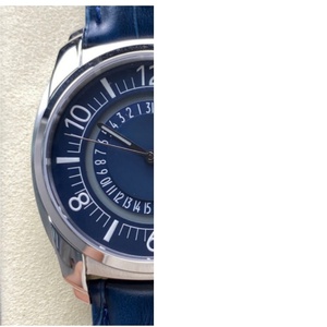 Reloj de Lujo Retro con Esfera Azul y Función de Salto de Hora, Reloj de Pulsera Mecánico con Caja de Acero Inoxidable y Función de Fecha - Product Image 1