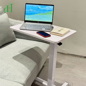 Escritorio Móvil Neumático Blanco con Ruedas, Altura Ajustable, para Oficina en Casa y Teletrabajo - Product Image 6