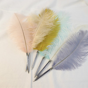 Bolígrafo de Pluma de Avestruz Blanca para <span class=keywords><strong>Boda</strong></span> - Product Image 4