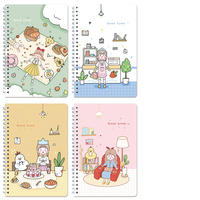 Carnet à spirales A5 de haute qualité, épais, élégant, motif dessin animé frais, ligné, papeterie pour étudiants, cadeau
