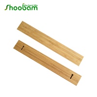 Barre magnétique porte-couteaux en bambou, 40 cm, support mural robuste pour couteaux, aimant extra puissant, organiseur d'ustensiles de cuisine