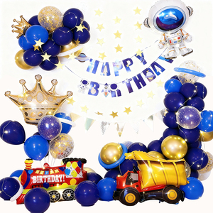 Striscione di <span class=keywords><strong>Buon</strong></span> <span class=keywords><strong>Compleanno</strong></span> a Tema Astronauta, Set di Palloncini in Lattice e Pellicola di Alluminio Resistenti, Decorazione da Parete per Feste di <span class=keywords><strong>Compleanno</strong></span> dei Bambini - Product Image 6