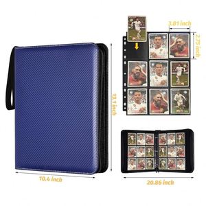 FUXI 9-Pocket PU Leather Toploader <b>Trading</b> <b>Card</b> <b>Binder</b> Album for Graded <b>Card</b> Holders, Baseball, TCG & Sports <b>Cards</b> - Product Image 3