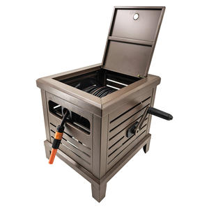 <span class=keywords><strong>Enrouleur</strong></span> <span class=keywords><strong>de</strong></span> tuyau d'arrosage en métal pour jardin Vertak, encastrable, vide, pour tuyau <span class=keywords><strong>de</strong></span> 50 m avec manivelle - Product Image 2