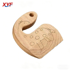 Holz-Mini-Messer-Schneidebrett-Set für Kinder, Buchenholz-Messerspielzeug für sicheres Spielen - Product Image 3