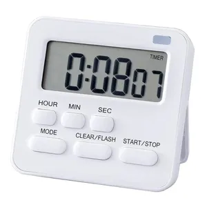 Kitchen Egg Timer with Clock Stopwatch with LCD Loud Alarm for Cooking Baking Sports Learning