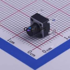 STP-1230GS Tactile Switch Through hole Component (THT)-4P,6x6mm Switch Single Pole Single Throw Round Button 1.6N Through Hole - Product Image 2