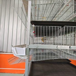 Gabbia per Polli a 4 Piani con 4 Porte, Capacità 128 Uccelli, Tipo H, per Allevamento, Gabbia a Batteria Antiruggine per Galline Ovaiole - Product Image 2