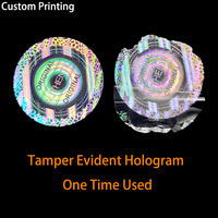 Etiqueta Adhesiva de Seguridad Térmica con Holograma 3D Transparente, Impermeable, con Diseño Personalizado e Impresión de Autenticidad