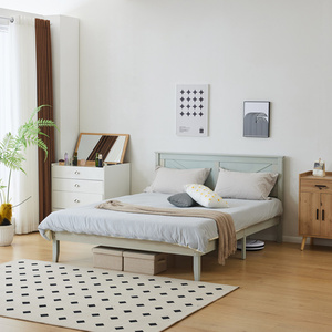 เตียงสองชั้นเตียงขนาดควีนไซส์ทำจากไม้โอ๊คสีเทาเรียบทันสมัยและเรียบง่าย - Product Image 6