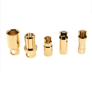 Conectores de Punta de Banana Chapados en Oro de Cobre Puro al por Mayor para Motores de Aeromodelismo, Tamaños 2mm, 3.5mm, 4mm, 5.5mm, 8mm - Product Image 1