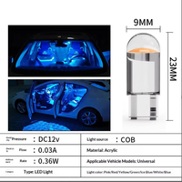 Ampoules automobiles de remplacement pour feux de position latéraux et plaques d'immatriculation, LED COB T10-QTG 12V à transparence totale pour verre