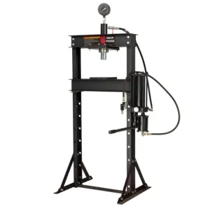Prensa de tienda hidráulica de 10 toneladas con manómetro y máquina de prensa de tienda hidráulica con pedal para taller