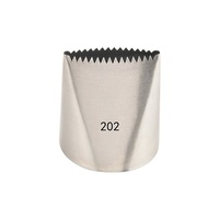 Bandförmige Spritztüllen 3 Stück 304 Edelstahl Zuckerguss-Spritzdüsen Kuchen-Dekorationswerkzeuge für Fondant und Gebäck # 200 # 201 # 202