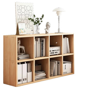 Moderno legno massello di pino 8-Tier libreria regolabile per soggiorno piccolo appartamento armadio di stoccaggio - Product Image 5