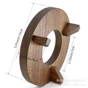 Wooden Sports Ball Display Rack Solid Wood Desktop Basketball Football Holder Storage Base Collection <b>Stand</b> - Product Image 3