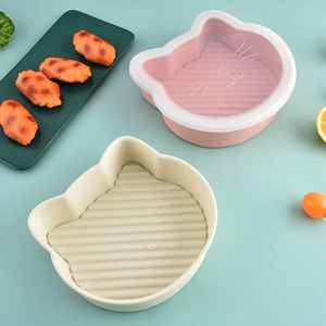 MIXWARES - Bandeja para Hornear de Silicona Ecológica con Forma de Animales, Tapa Resistente a la Temperatura, Diseño Multifuncional de Dibujos Animados - Product Image 1