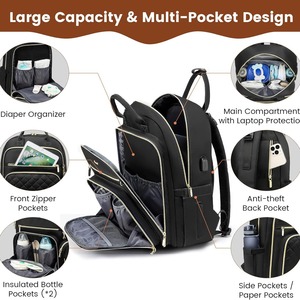 Bolsas de pañales para bebés personalizadas, bolsa impermeable, portátil, de alta capacidad, para cochecito de bebé, bolsa para mamá con <span class=keywords><strong>cambiador</strong></span> - Product Image 4