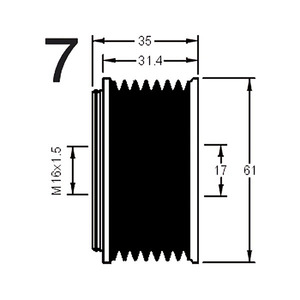 Dispositif de roue libre d'alternateur compatible avec FORD TRANSIT 2.4 TDCi Diesel (KW: 101, HP: 137) de 03-2004 à 05-2006 - Product Image 3